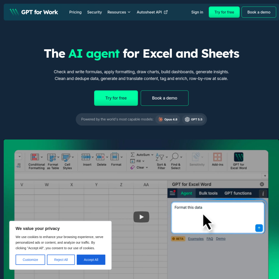 gptforwork.com homepage screenshot