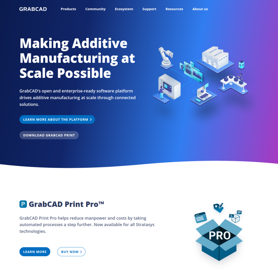 grabcad.com homepage screenshot