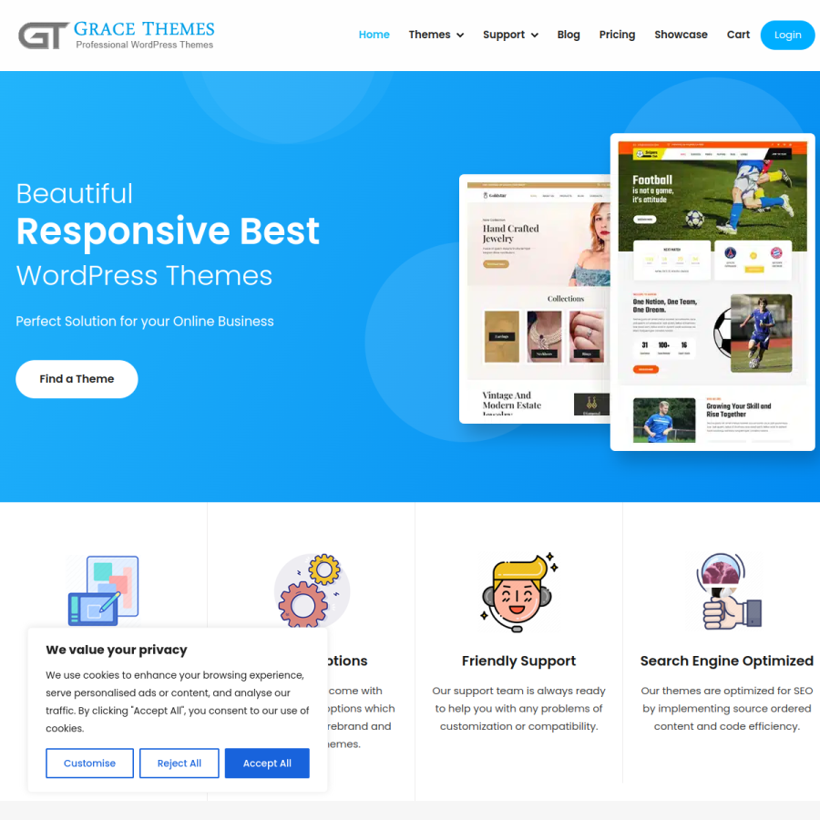 gracethemes.com homepage screenshot