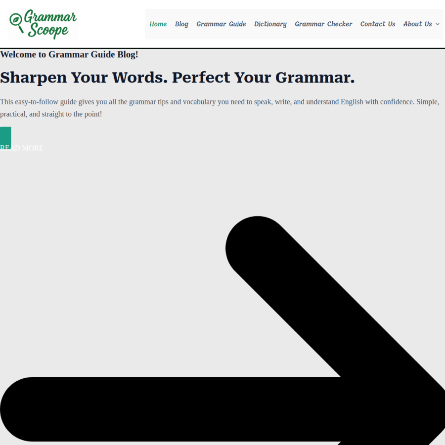 grammarscoope.com homepage screenshot