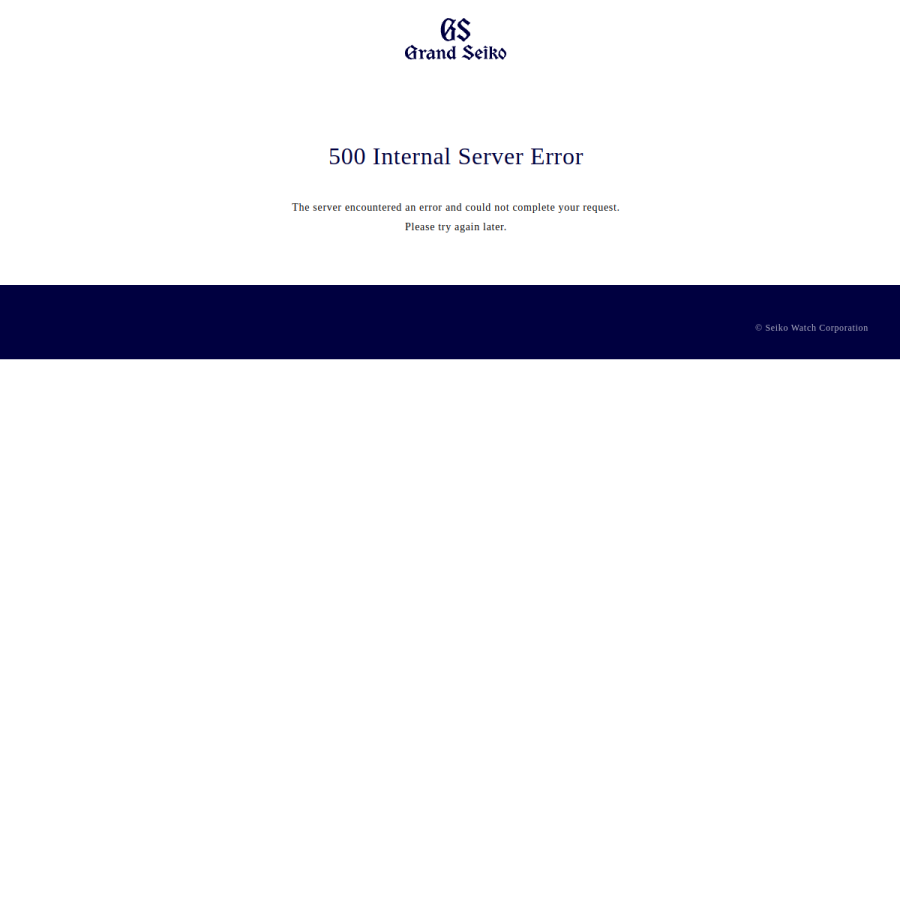 grand-seiko.com homepage screenshot