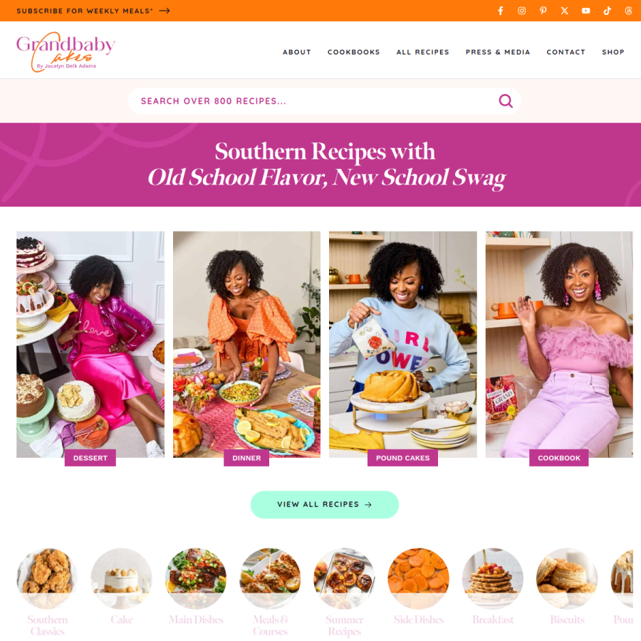 grandbaby-cakes.com homepage screenshot