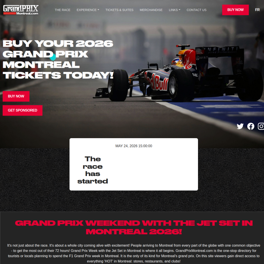 grandprixmontreal.com homepage screenshot
