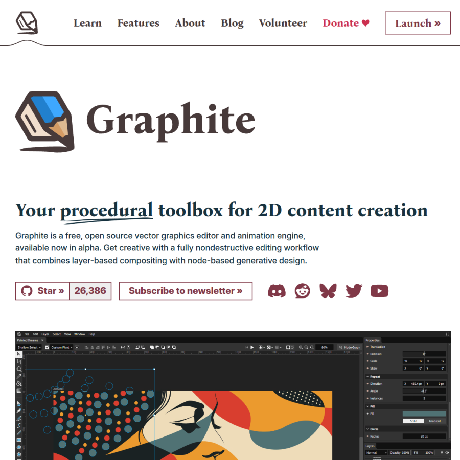 graphite.art homepage screenshot