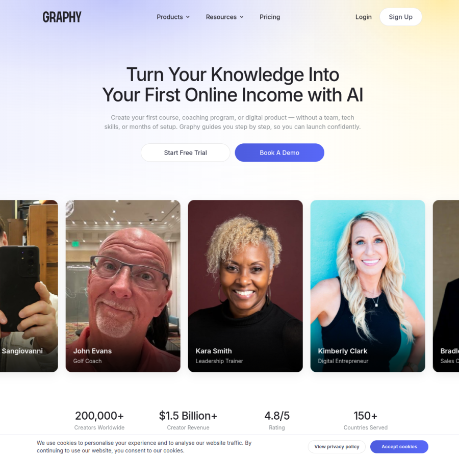 graphy.com homepage screenshot