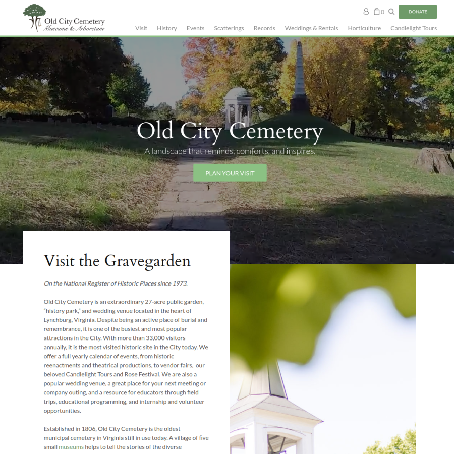 gravegarden.org homepage screenshot