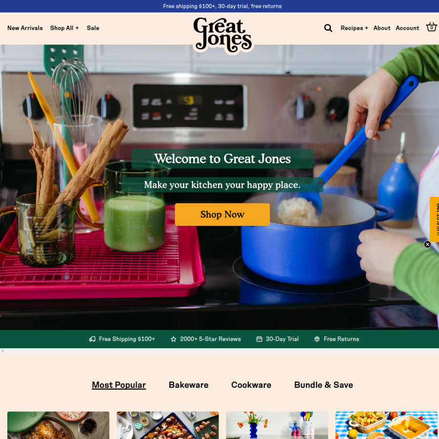 greatjonesgoods.com homepage screenshot