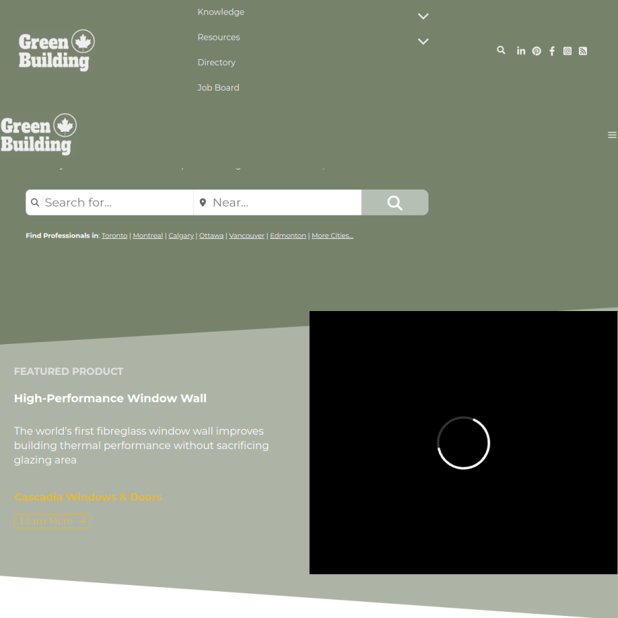 greenbuildingcanada.ca homepage screenshot