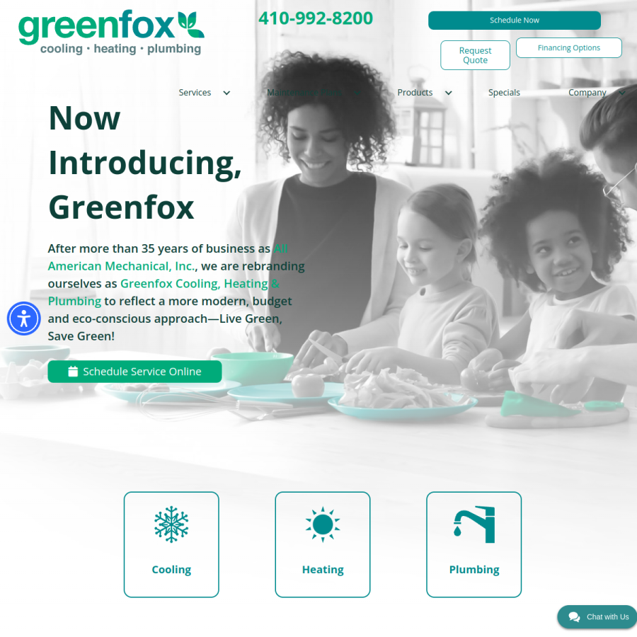 greenfoxservices.com homepage screenshot