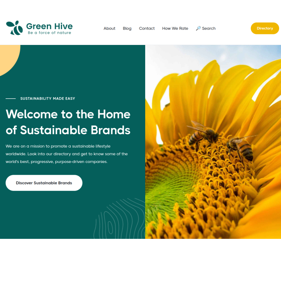 greenhive.io homepage screenshot