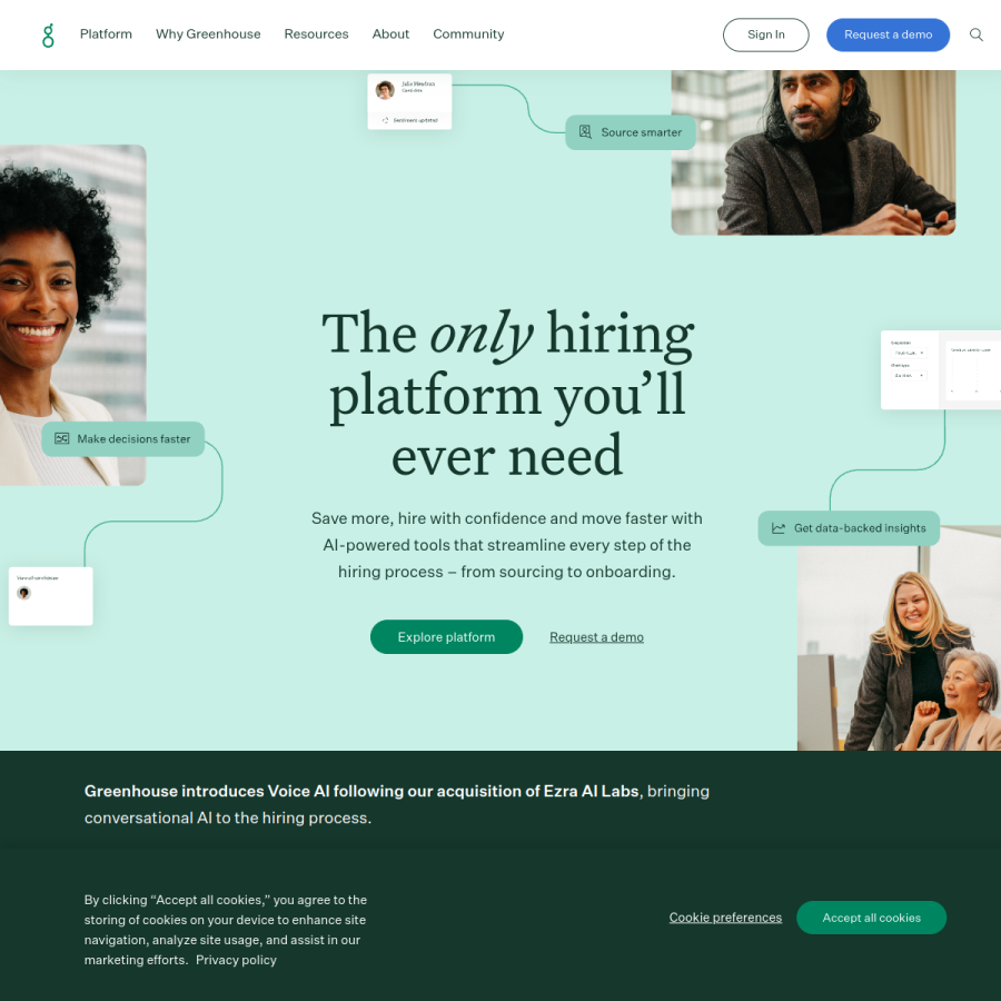greenhouse.io homepage screenshot