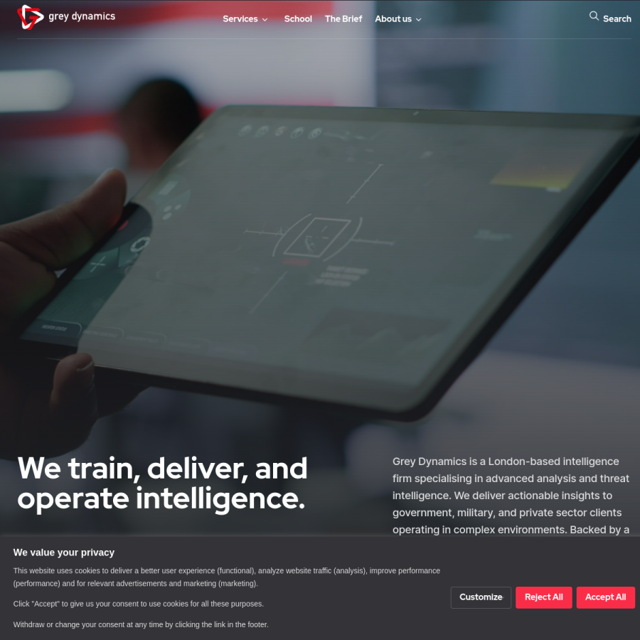 greydynamics.com homepage screenshot