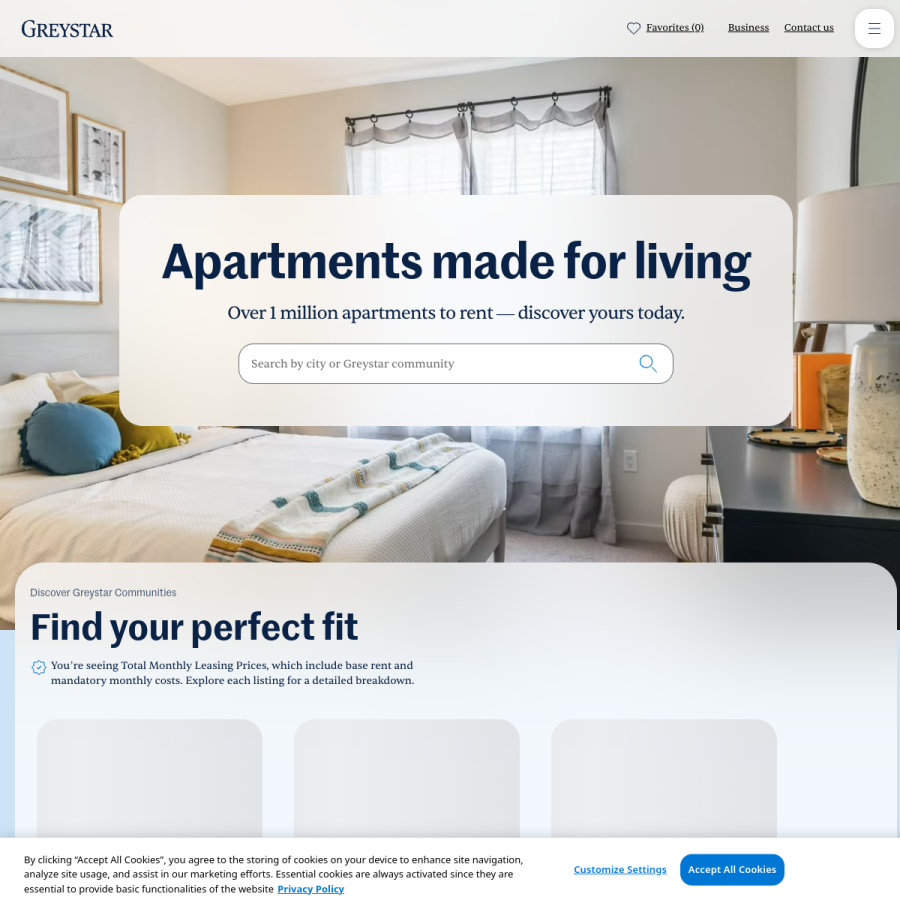 greystar.com homepage screenshot