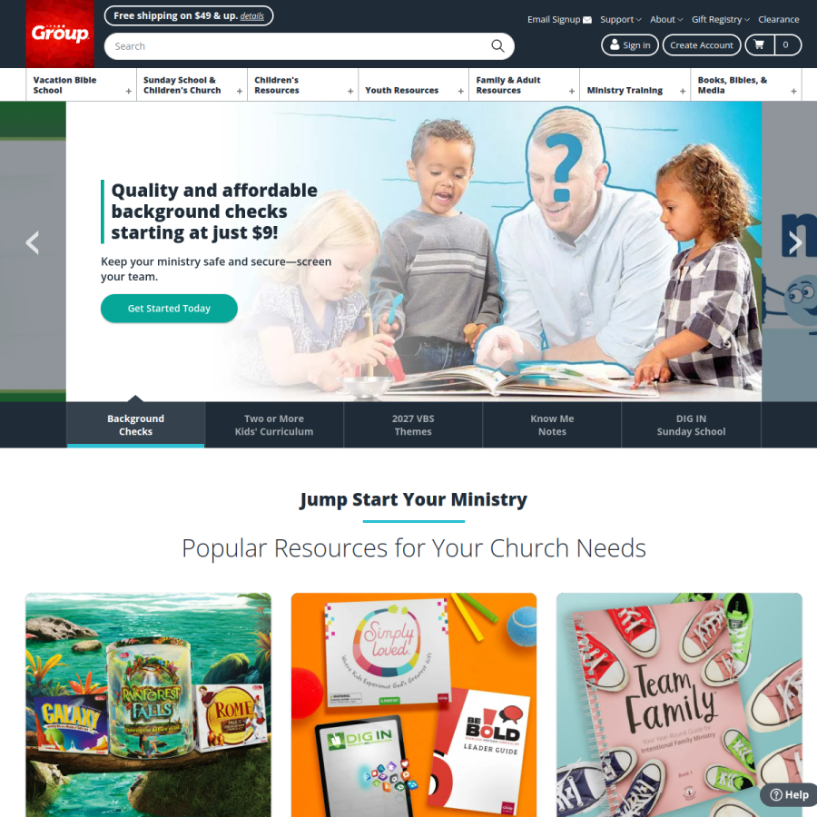 group.com homepage screenshot