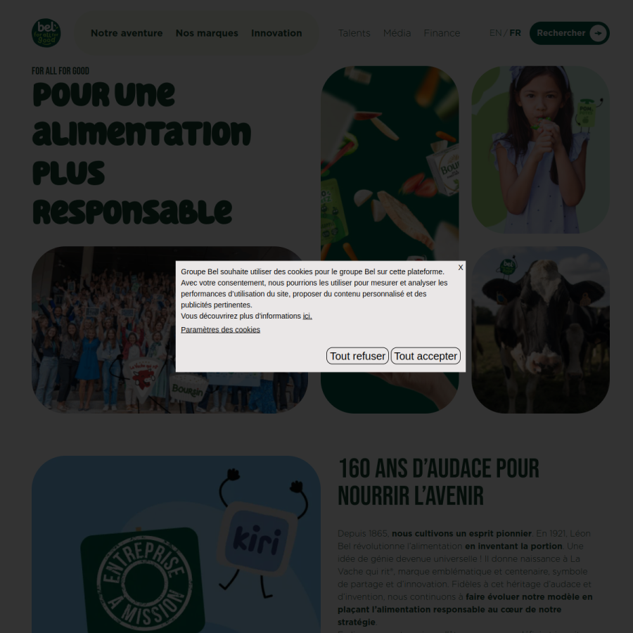 groupe-bel.com homepage screenshot