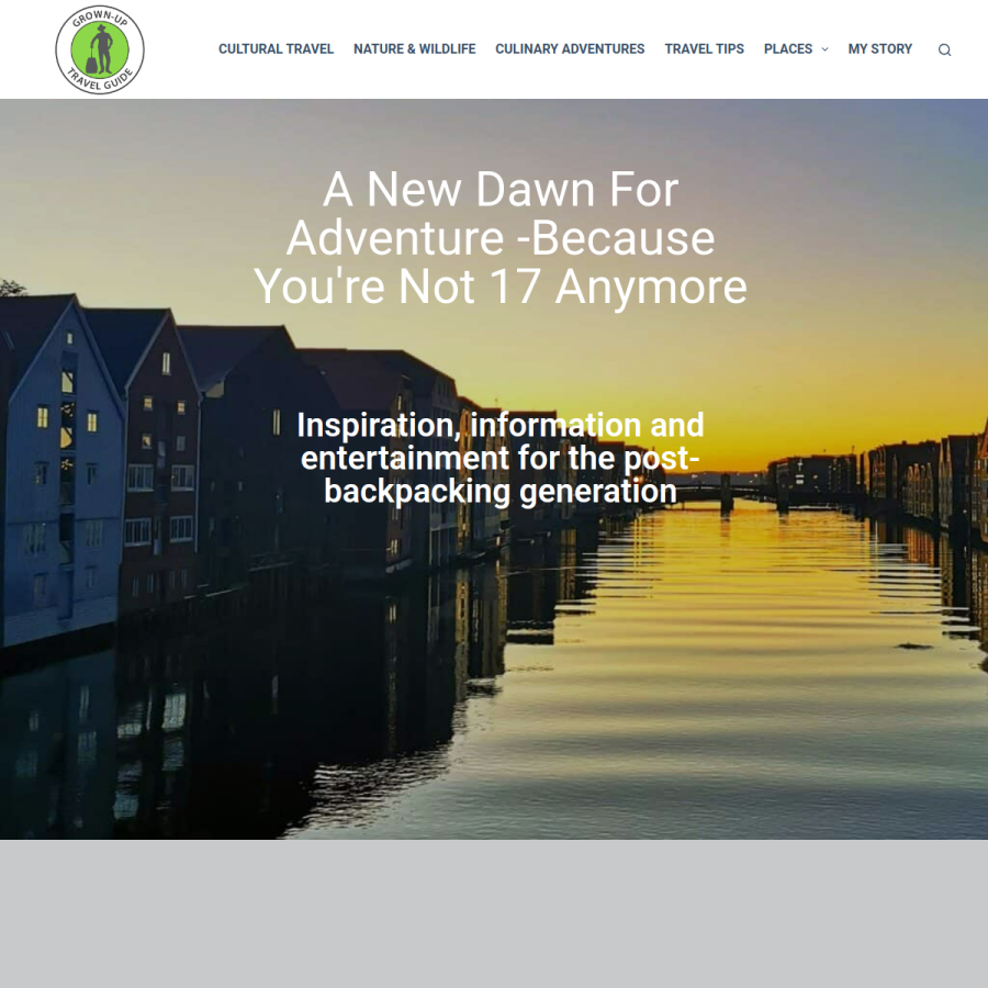 grownuptravelguide.com homepage screenshot