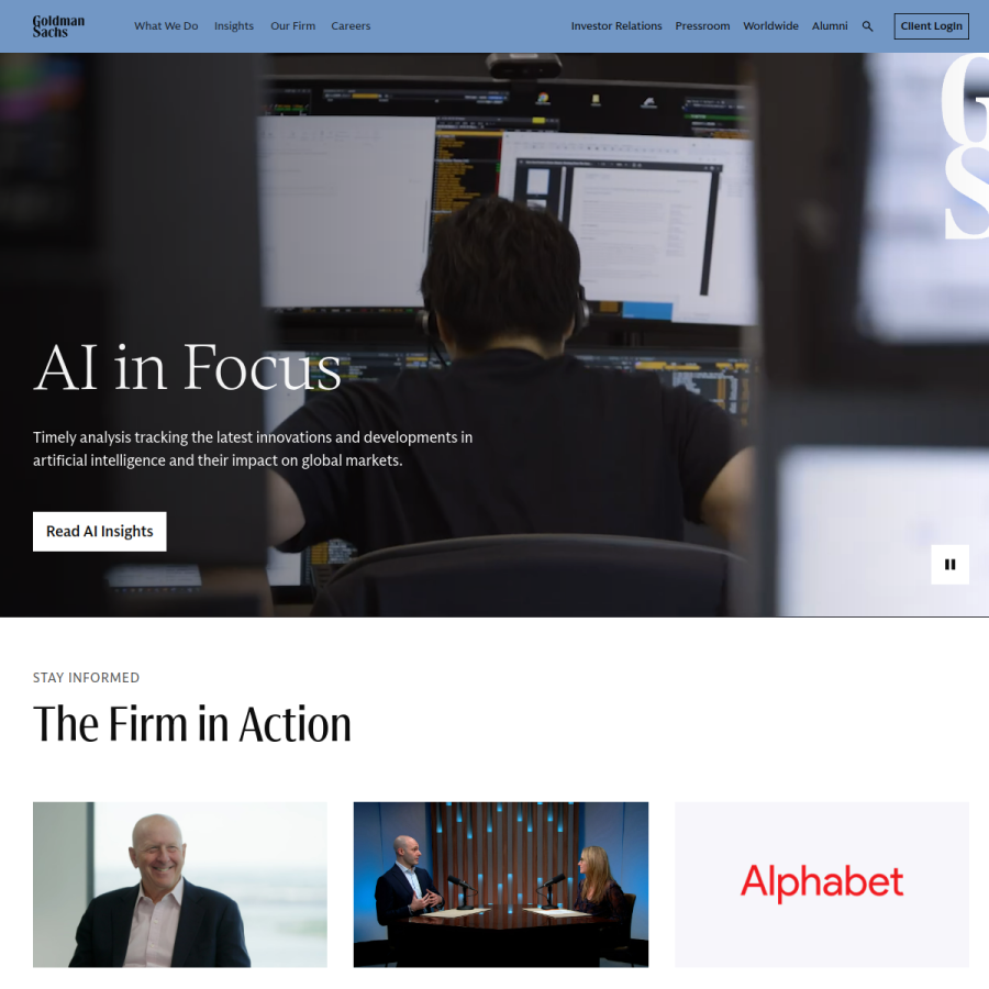 gs.com homepage screenshot