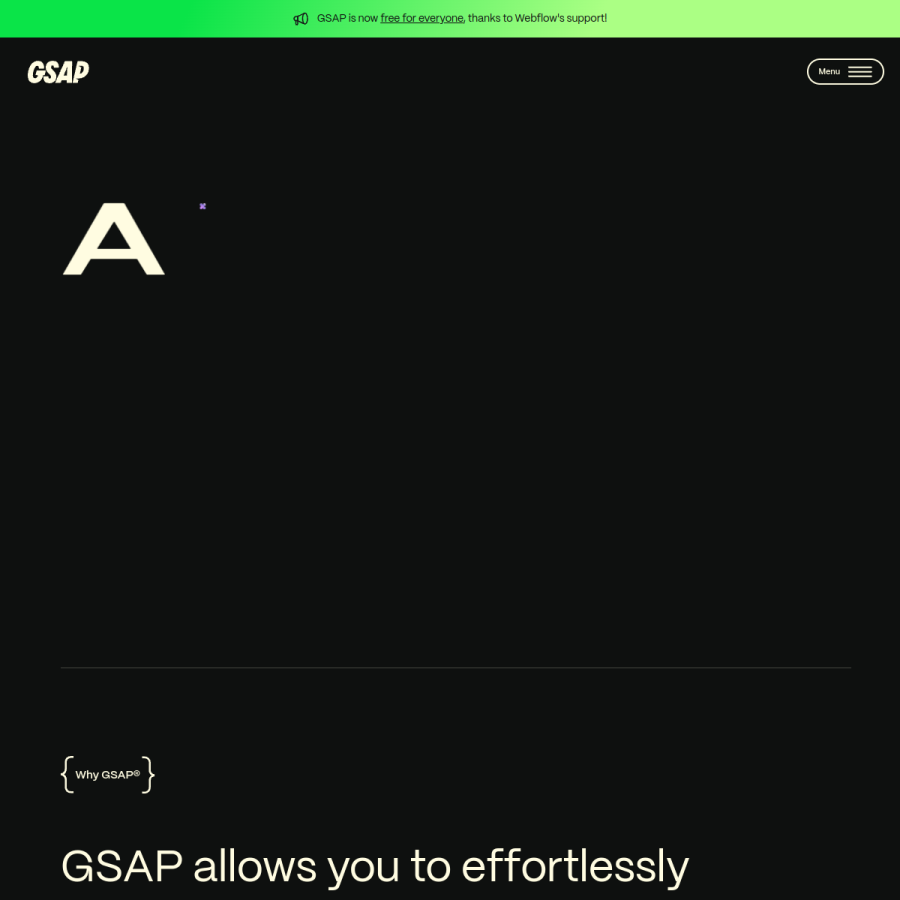 gsap.com homepage screenshot