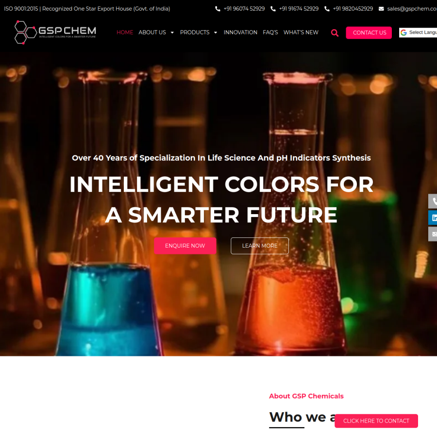 gspchem.com homepage screenshot