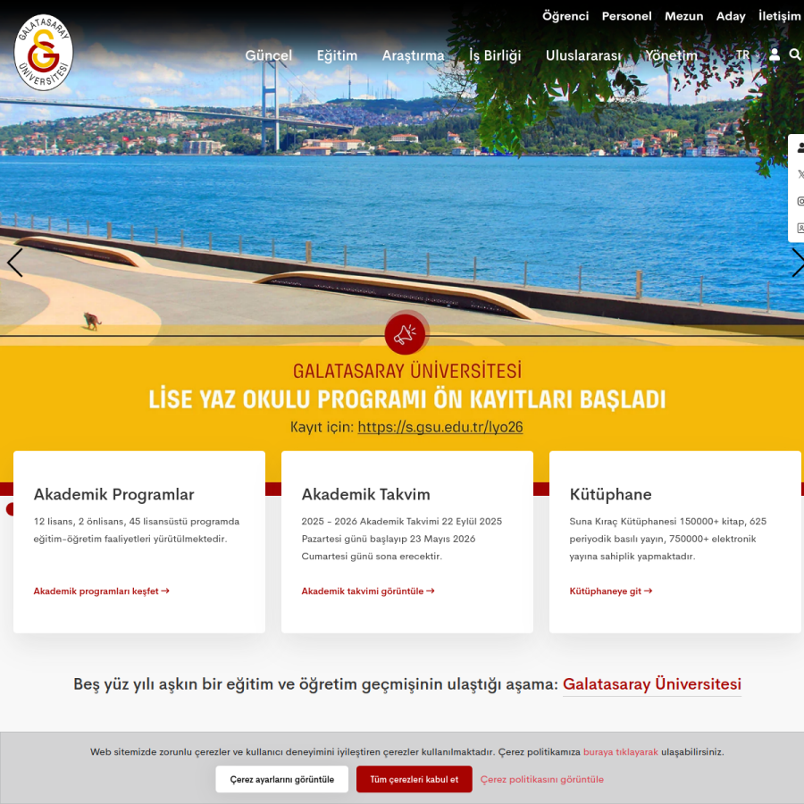 gsu.edu.tr homepage screenshot