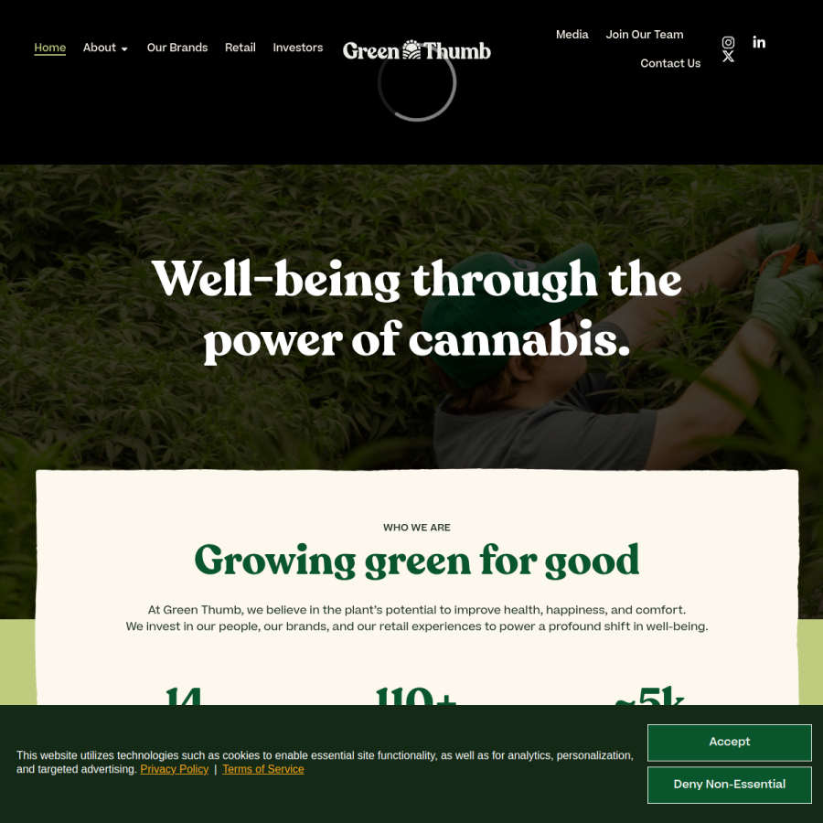 gtigrows.com homepage screenshot