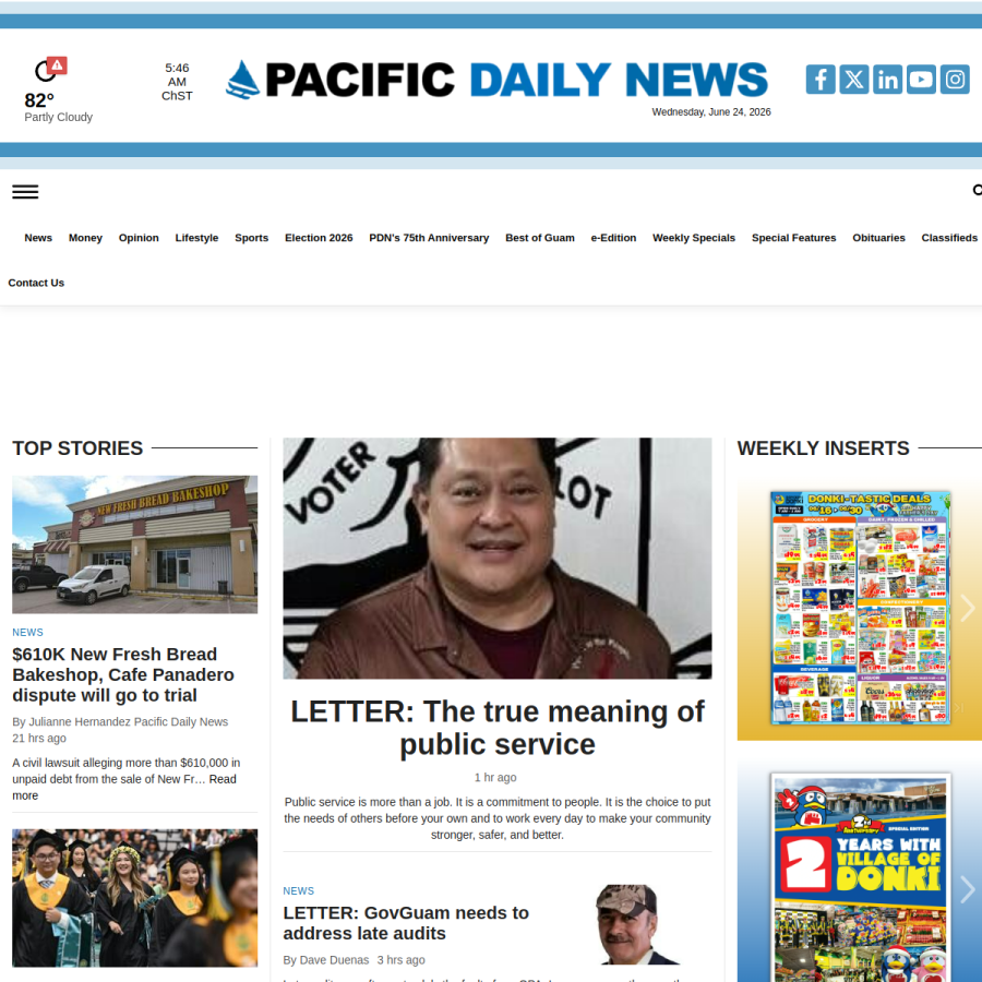 guampdn.com homepage screenshot