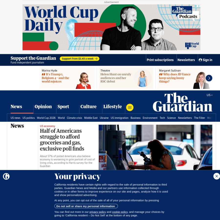 guardian.co.uk homepage screenshot