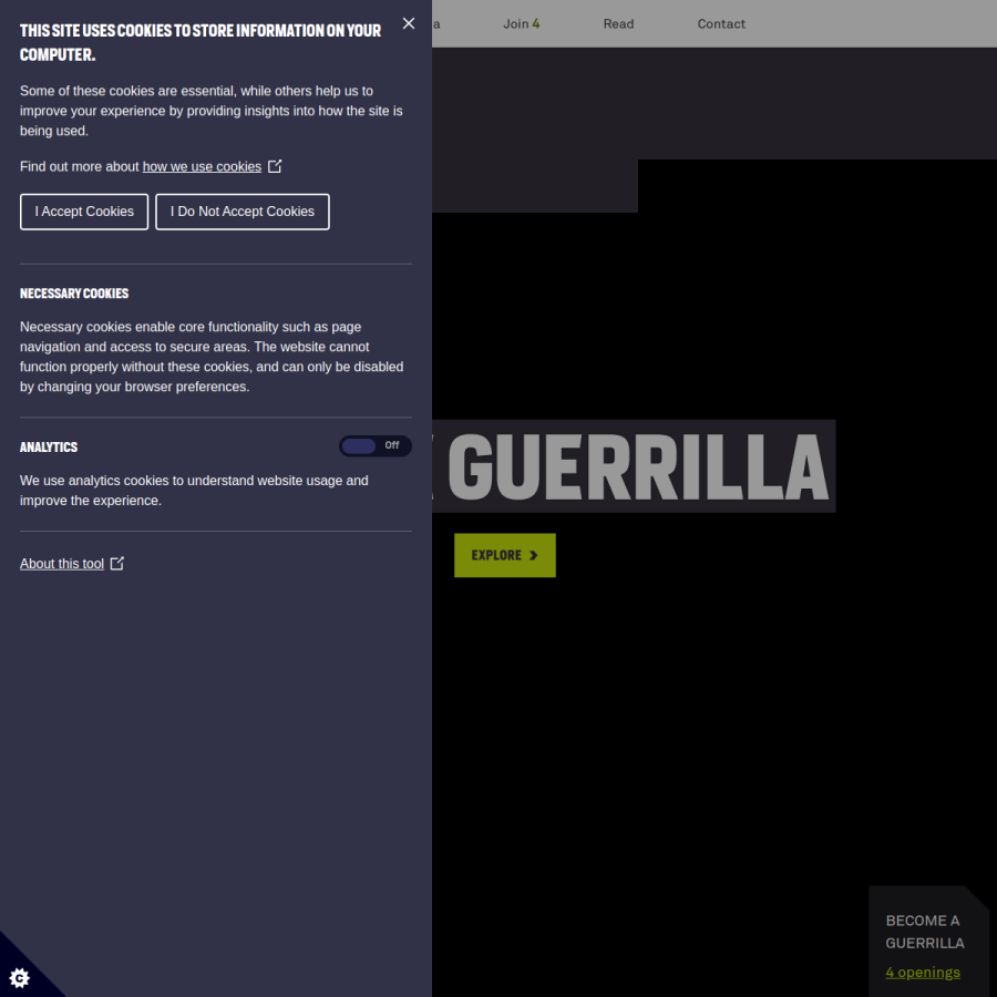 guerrilla-games.com homepage screenshot