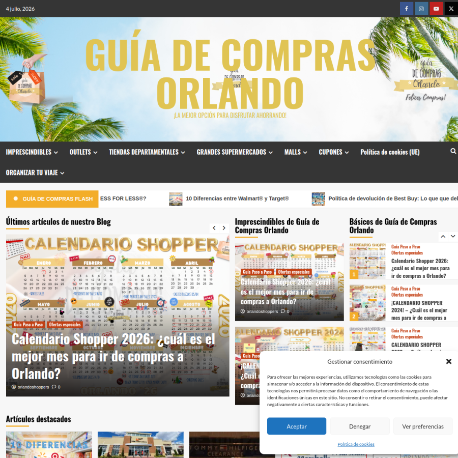 guiadecomprasorlando.com homepage screenshot