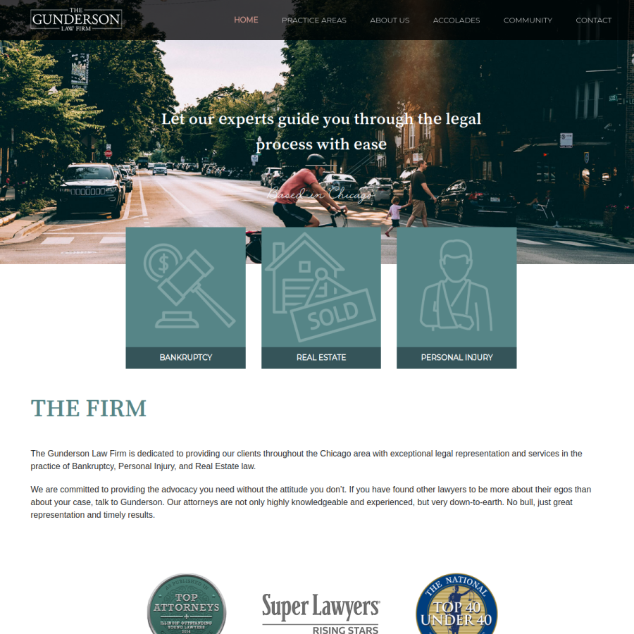 gundersonfirm.com homepage screenshot