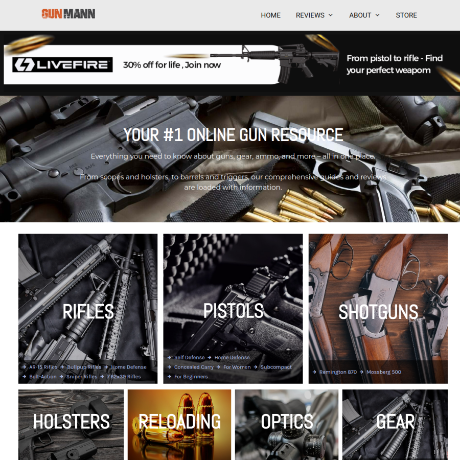gunmann.com homepage screenshot