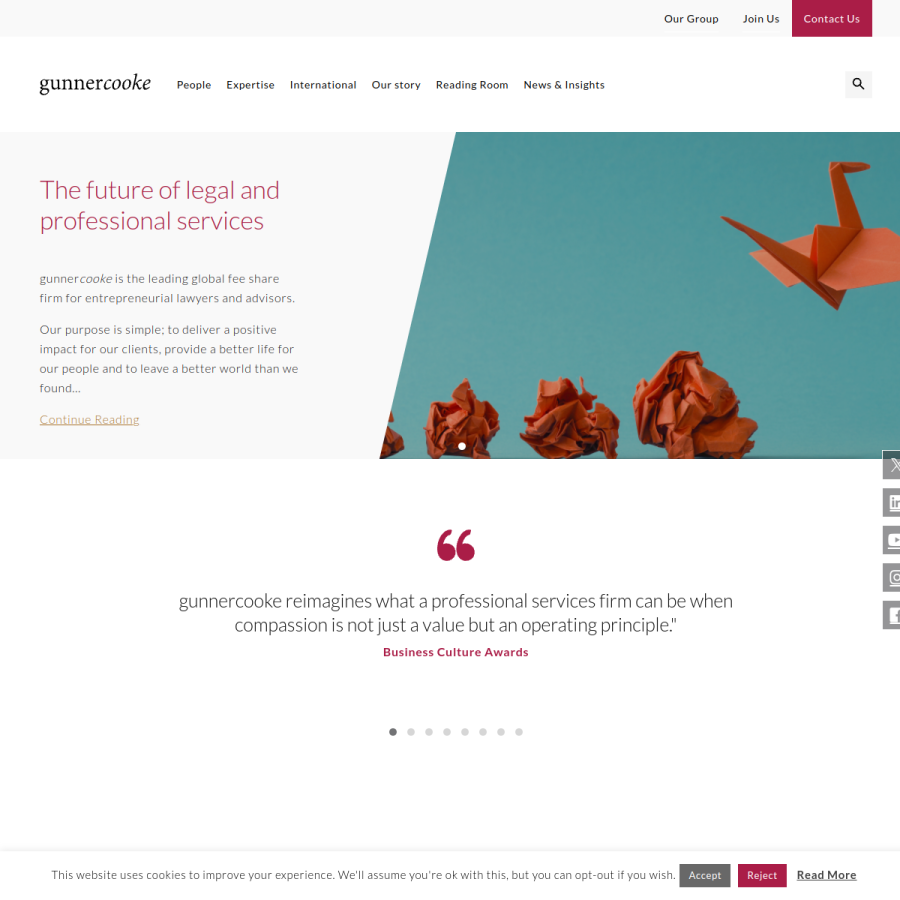 gunnercooke.com homepage screenshot