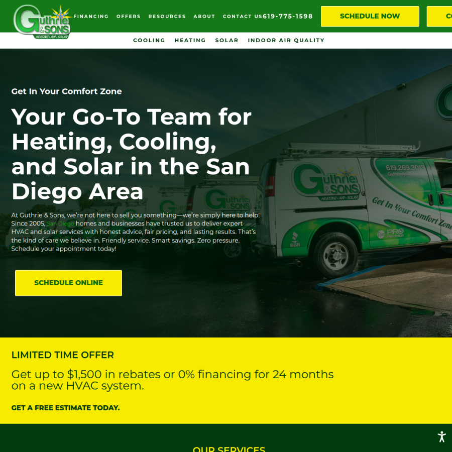 guthrieandsons.com homepage screenshot