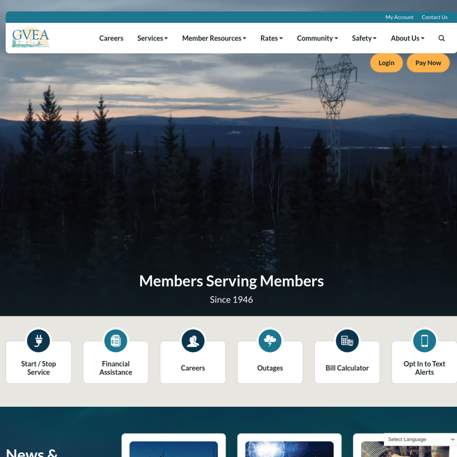 gvea.com homepage screenshot