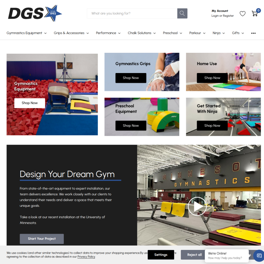 gymsupply.com homepage screenshot