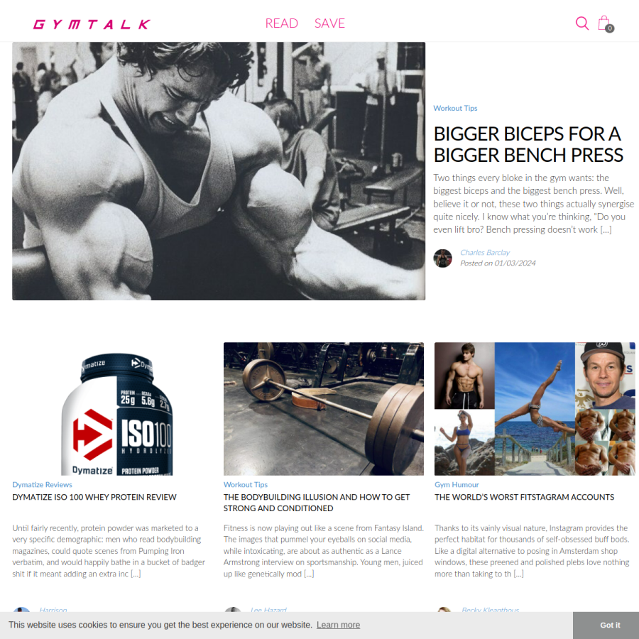 gymtalk.com homepage screenshot