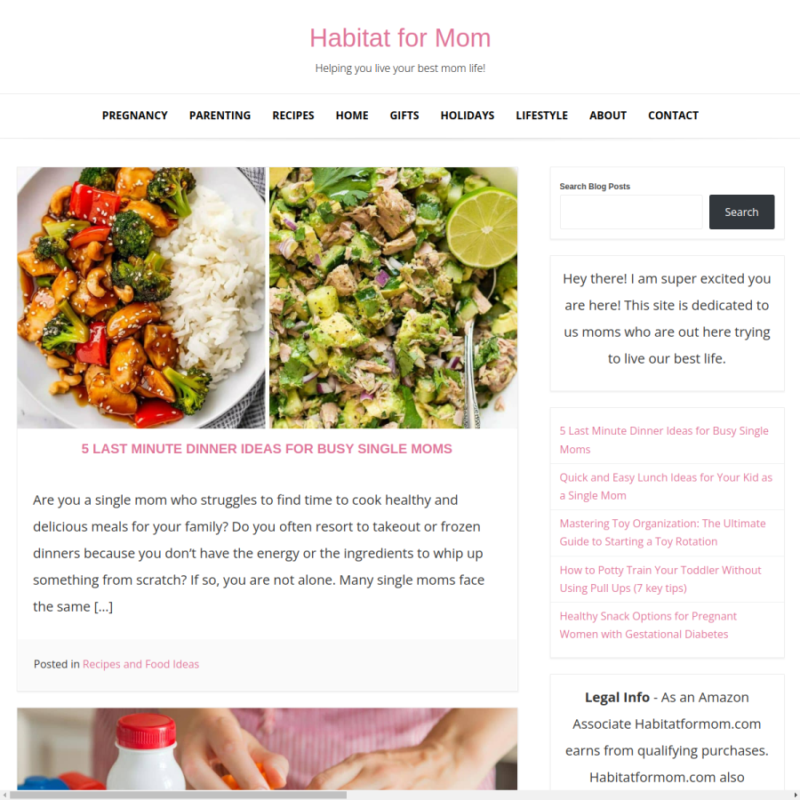 habitatformom.com homepage screenshot