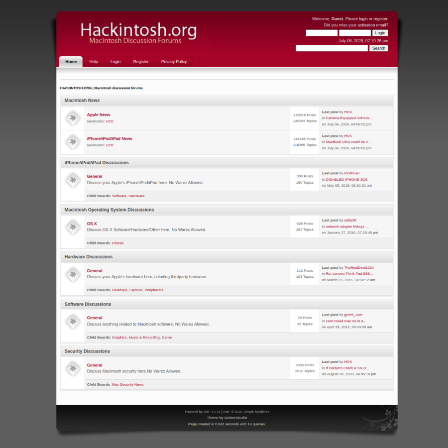 hackintosh.org homepage screenshot