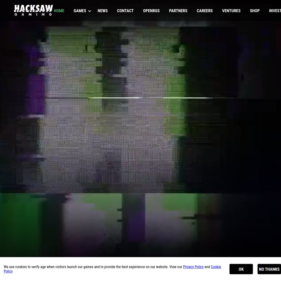 hacksawgaming.com homepage screenshot