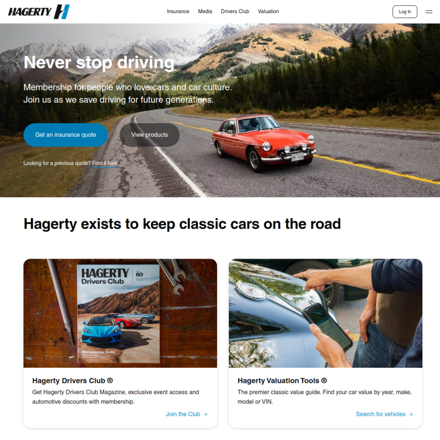 hagerty.ca homepage screenshot