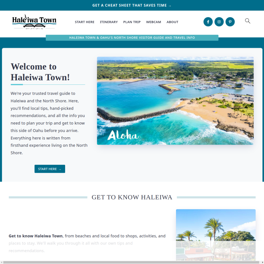 haleiwatown.com homepage screenshot