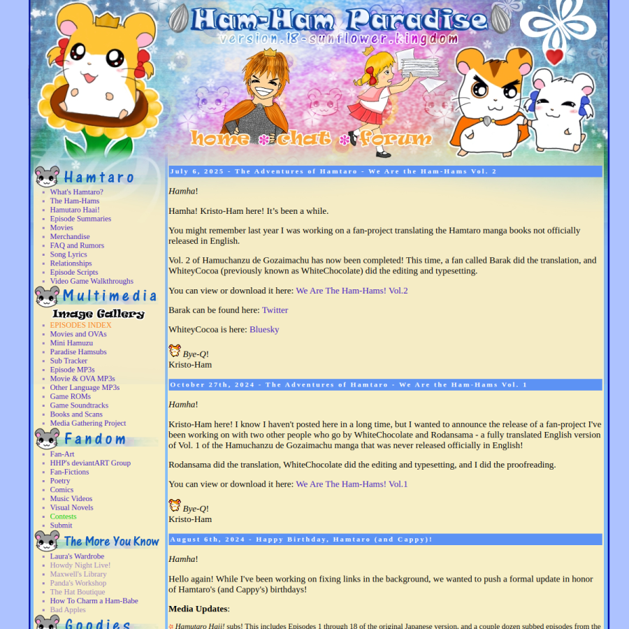 hamhamparadise.com homepage screenshot