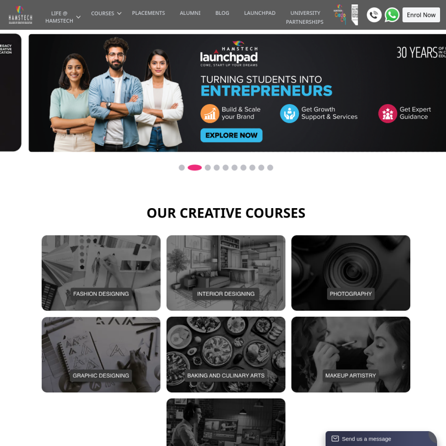 hamstech.com homepage screenshot