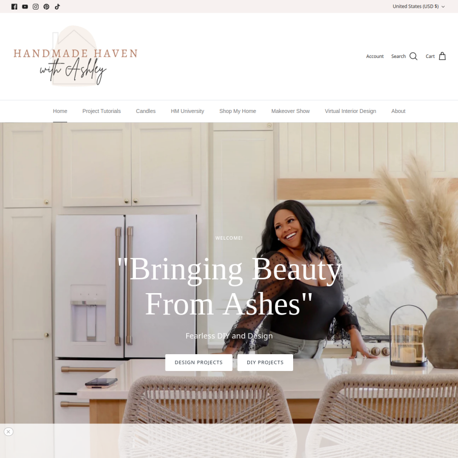 handmade-haven.com homepage screenshot