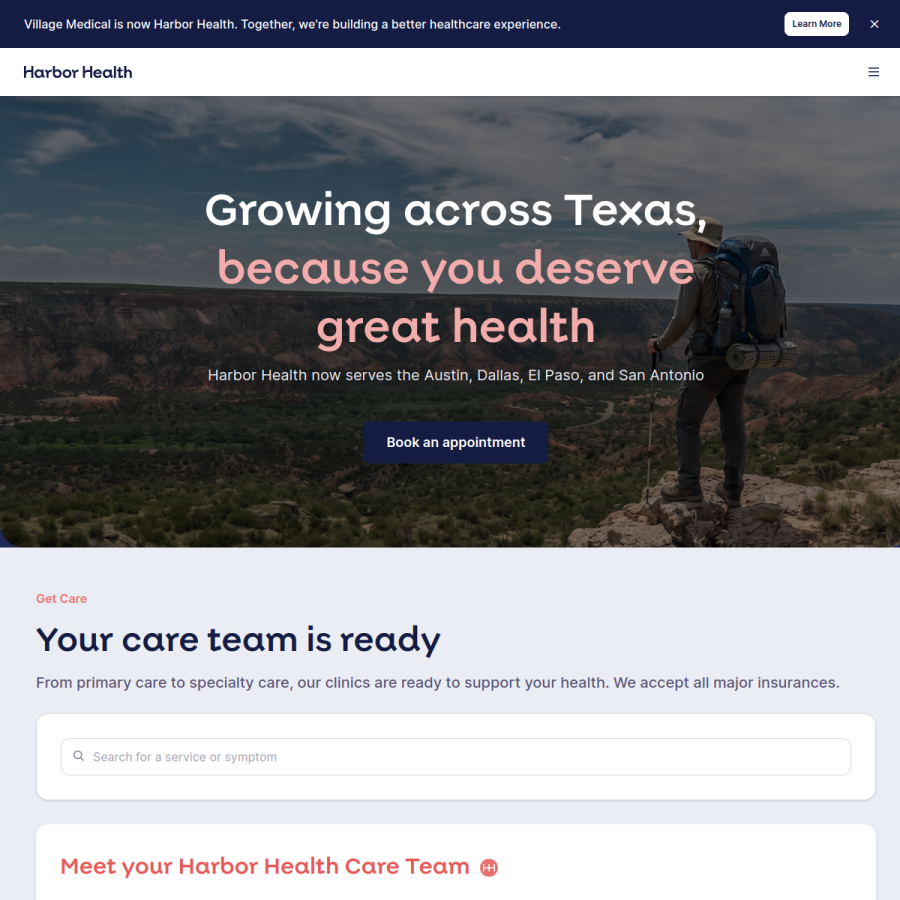 harborhealth.com homepage screenshot