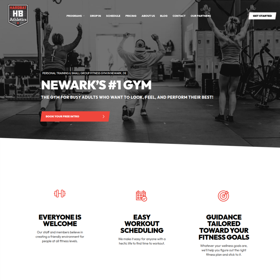 hardbatathletics.com homepage screenshot