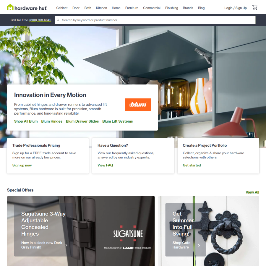 hardwarehut.com homepage screenshot