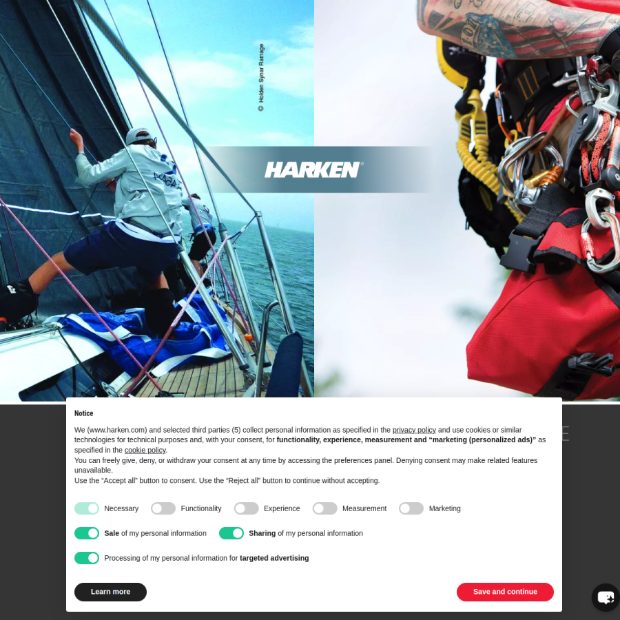 harken.com homepage screenshot