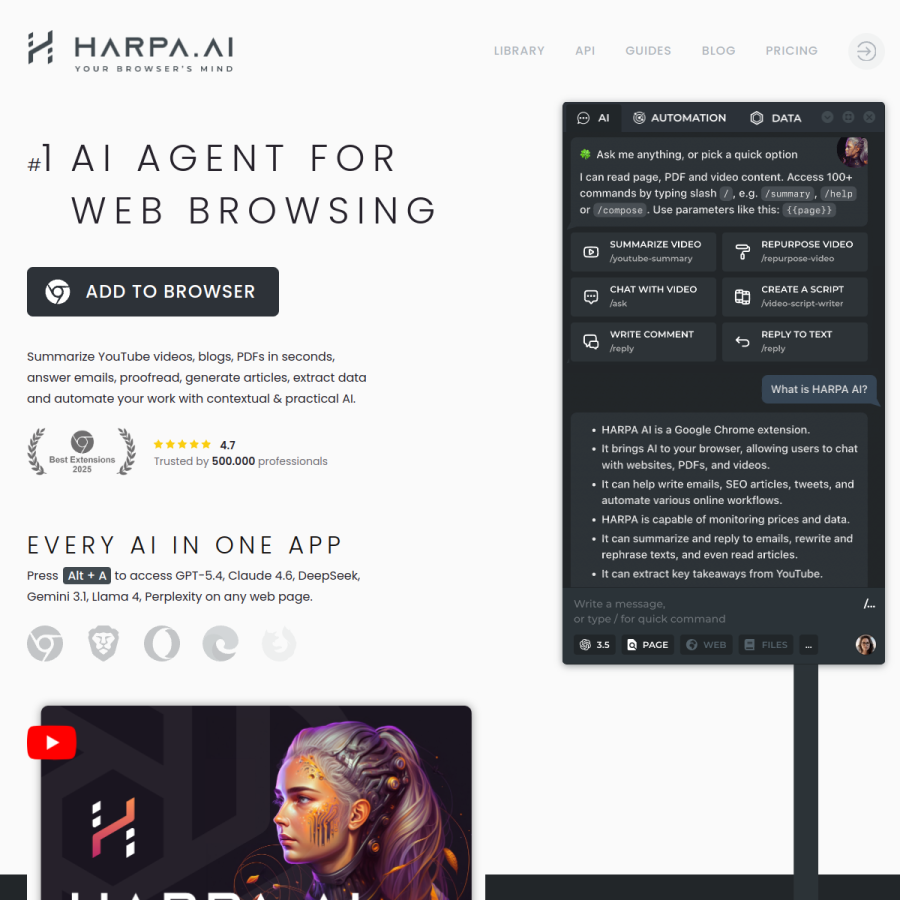 harpa.ai homepage screenshot
