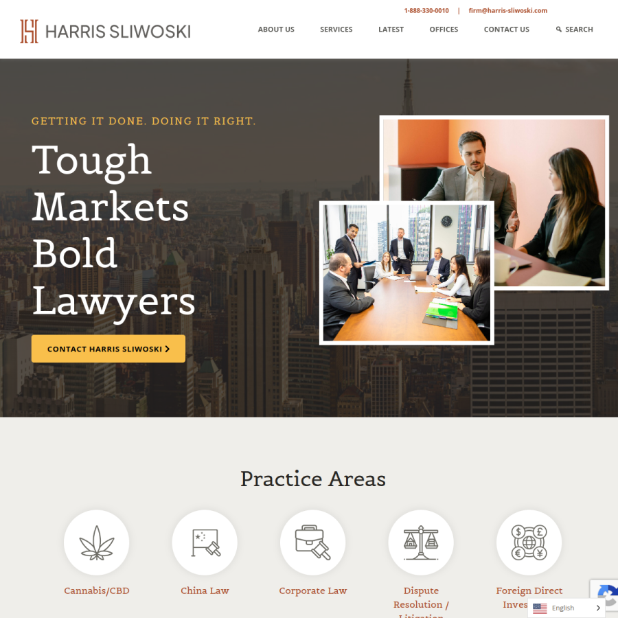 harris-sliwoski.com homepage screenshot